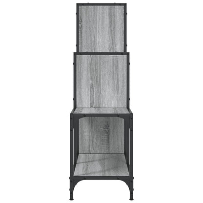 Bookcase Grey Sonoma 92x30x102 cm Engineered Wood and Metal