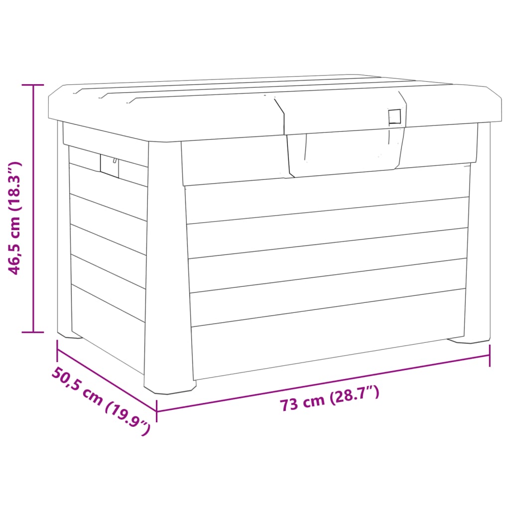 Outdoor Cushion Box Anthracite 73x50.5x46.5 cm Polypropylene