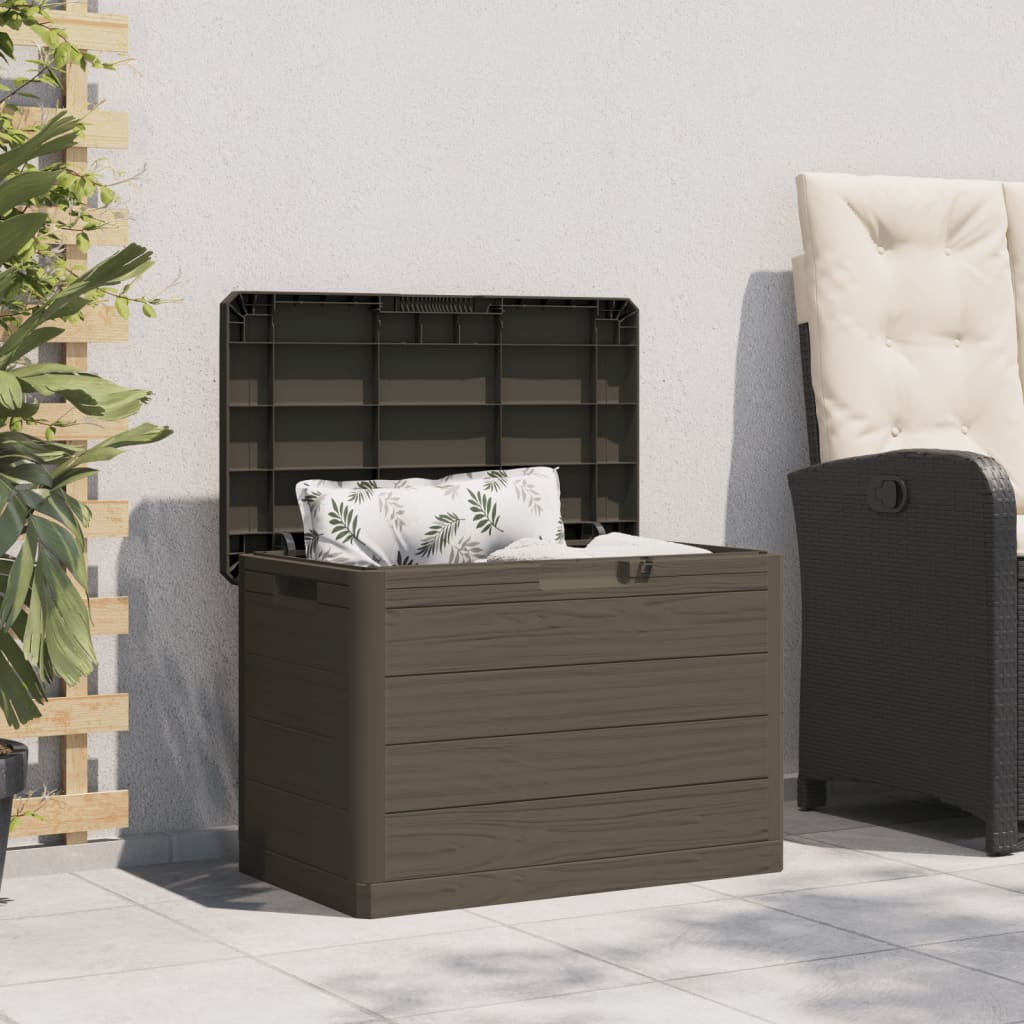 Outdoor Cushion Box Brown 77.5x44.5x53 cm Polypropylene