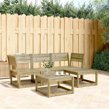 4 Piece Garden Lounge Set Impregnated Wood Pine