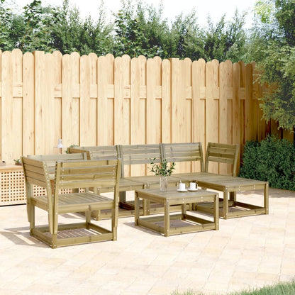 5 Piece Garden Lounge Set Impregnated Wood Pine