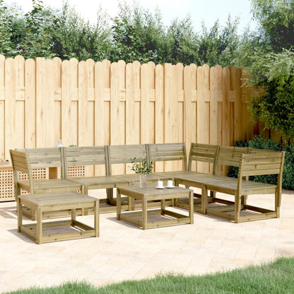 7 Piece Garden Lounge Set Impregnated Wood Pine