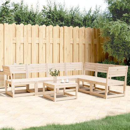 6 Piece Garden Sofa Set Solid Wood Pine