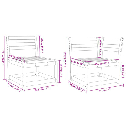 6 Piece Garden Sofa Set Impregnated Wood Pine