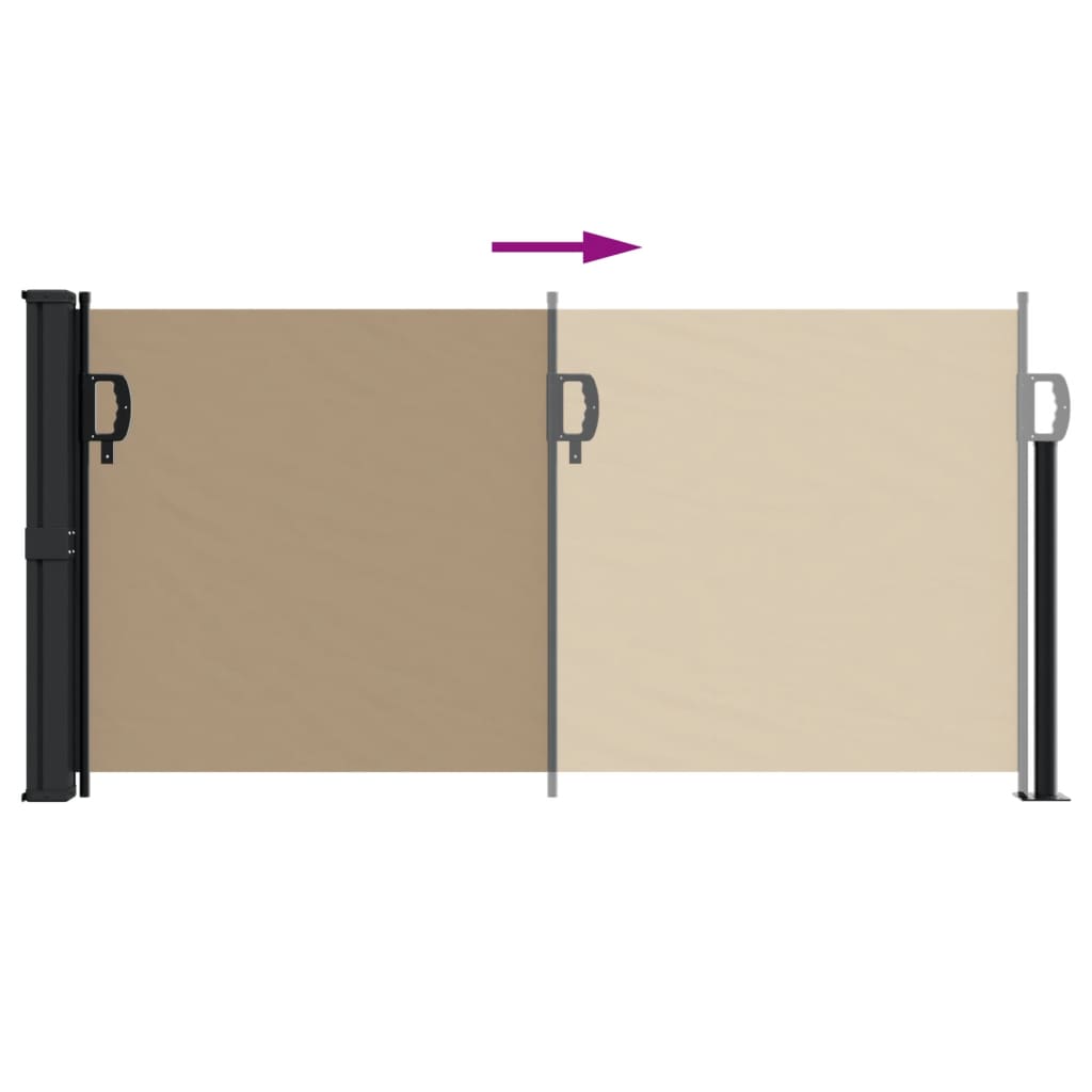 Retractable Side Awning Taupe 100x300 cm