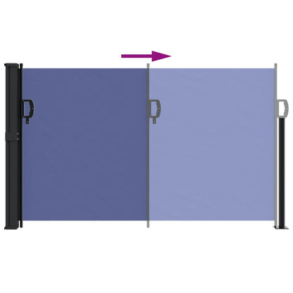 Retractable Side Awning Blue 117x300 cm