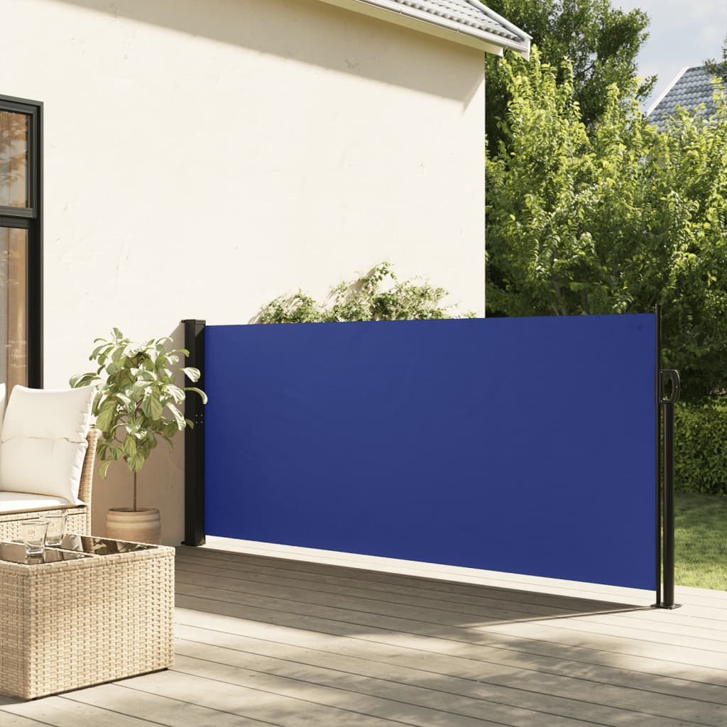 Retractable Side Awning Blue 117x300 cm