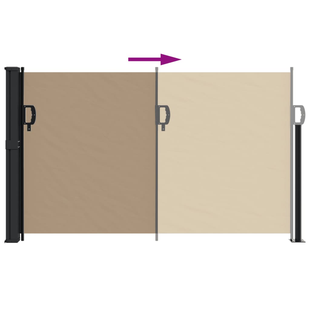 Retractable Side Awning Taupe 117x300 cm