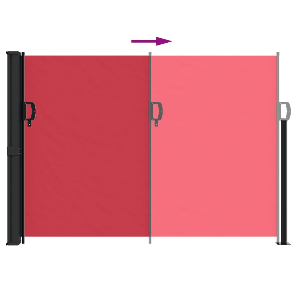 Retractable Side Awning Red 140x300 cm