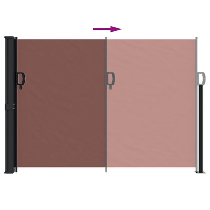 Retractable Side Awning Brown 140x300 cm