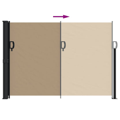 Retractable Side Awning Taupe 140x300 cm