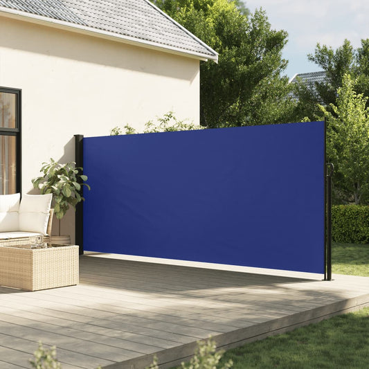 Retractable Side Awning Blue 160x300 cm