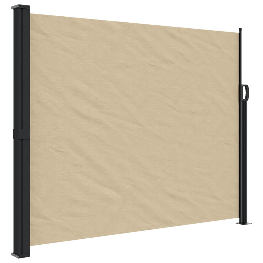 Retractable Side Awning Beige 160x300 cm