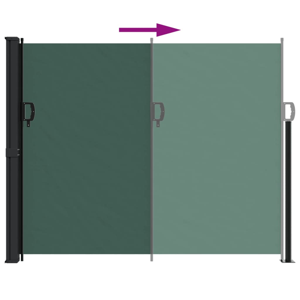 Retractable Side Awning Dark Green 160x300 cm