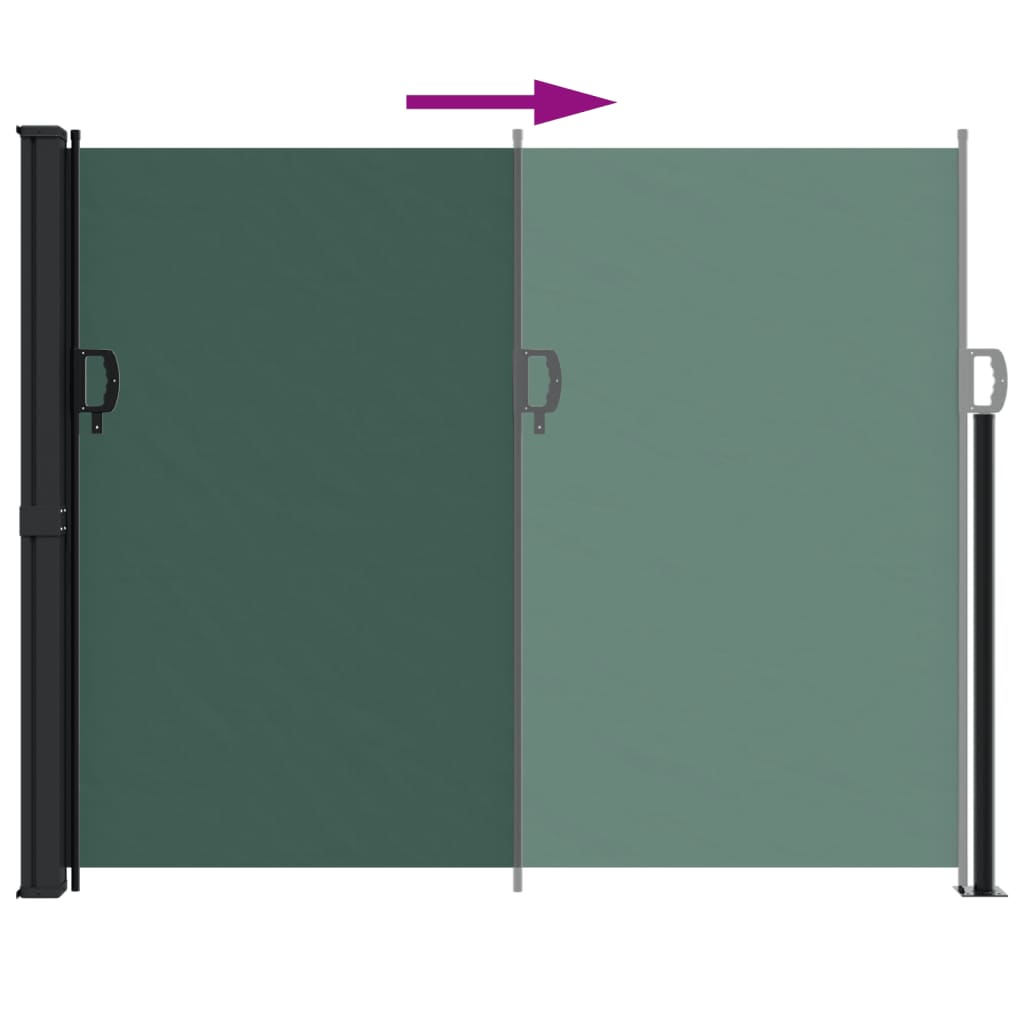 Retractable Side Awning Dark Green 170x300 cm