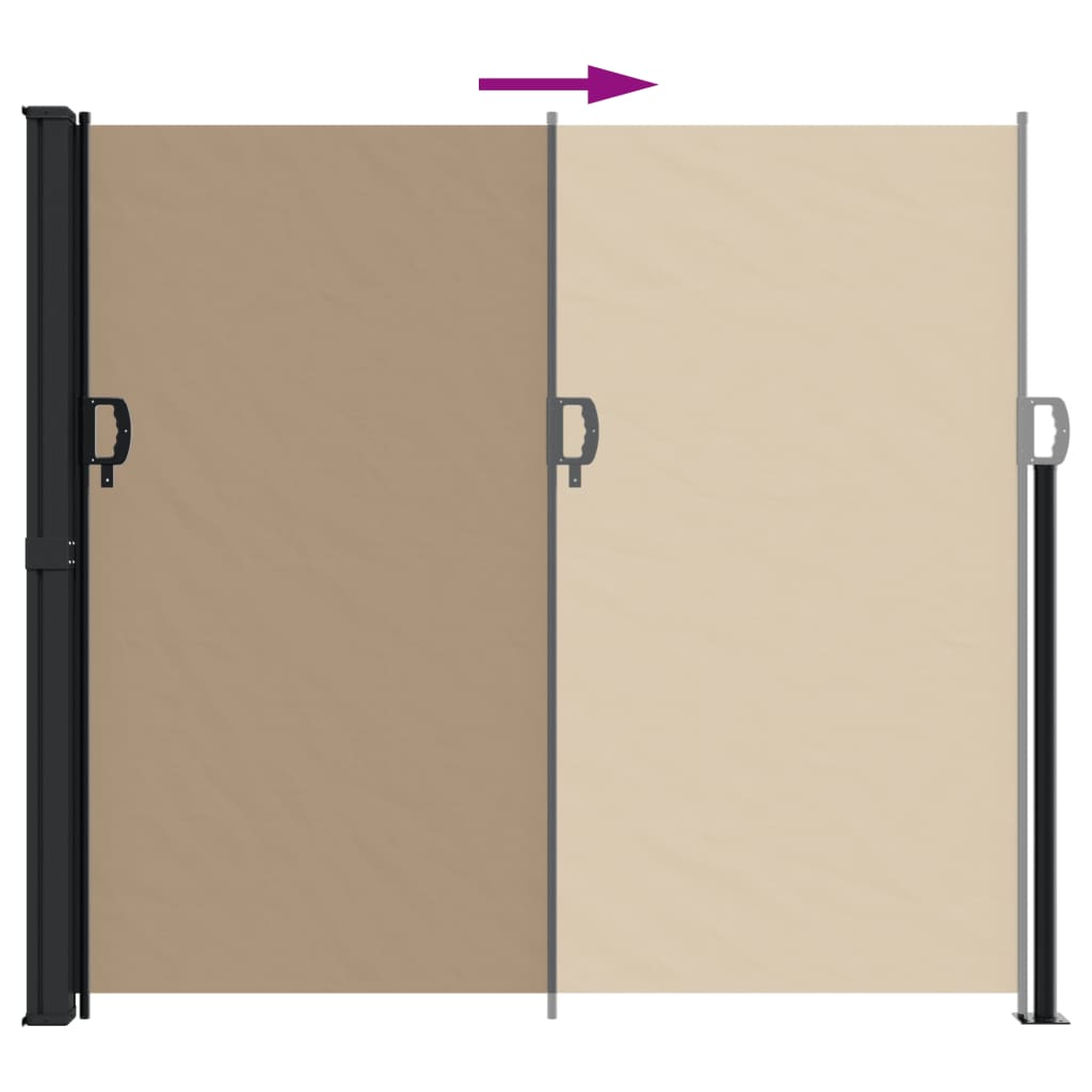 Retractable Side Awning Taupe 180x300 cm