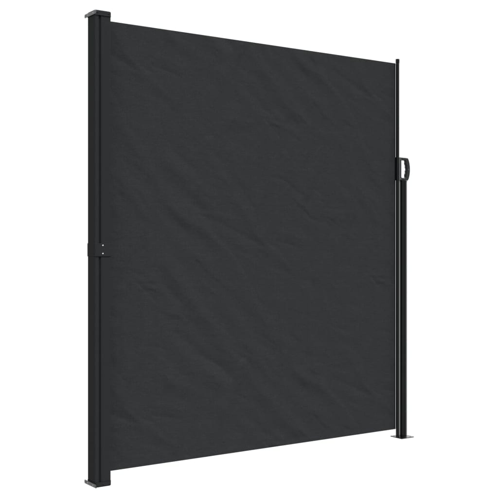 Retractable Side Awning Black 220x300 cm