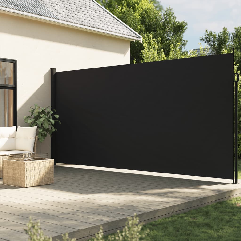 Retractable Side Awning Black 220x300 cm