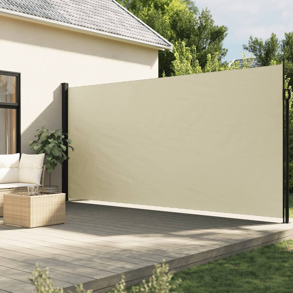 Retractable Side Awning Cream 220x300 cm