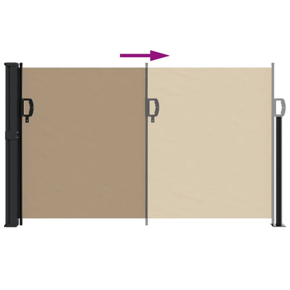 Retractable Side Awning Taupe 120x500 cm