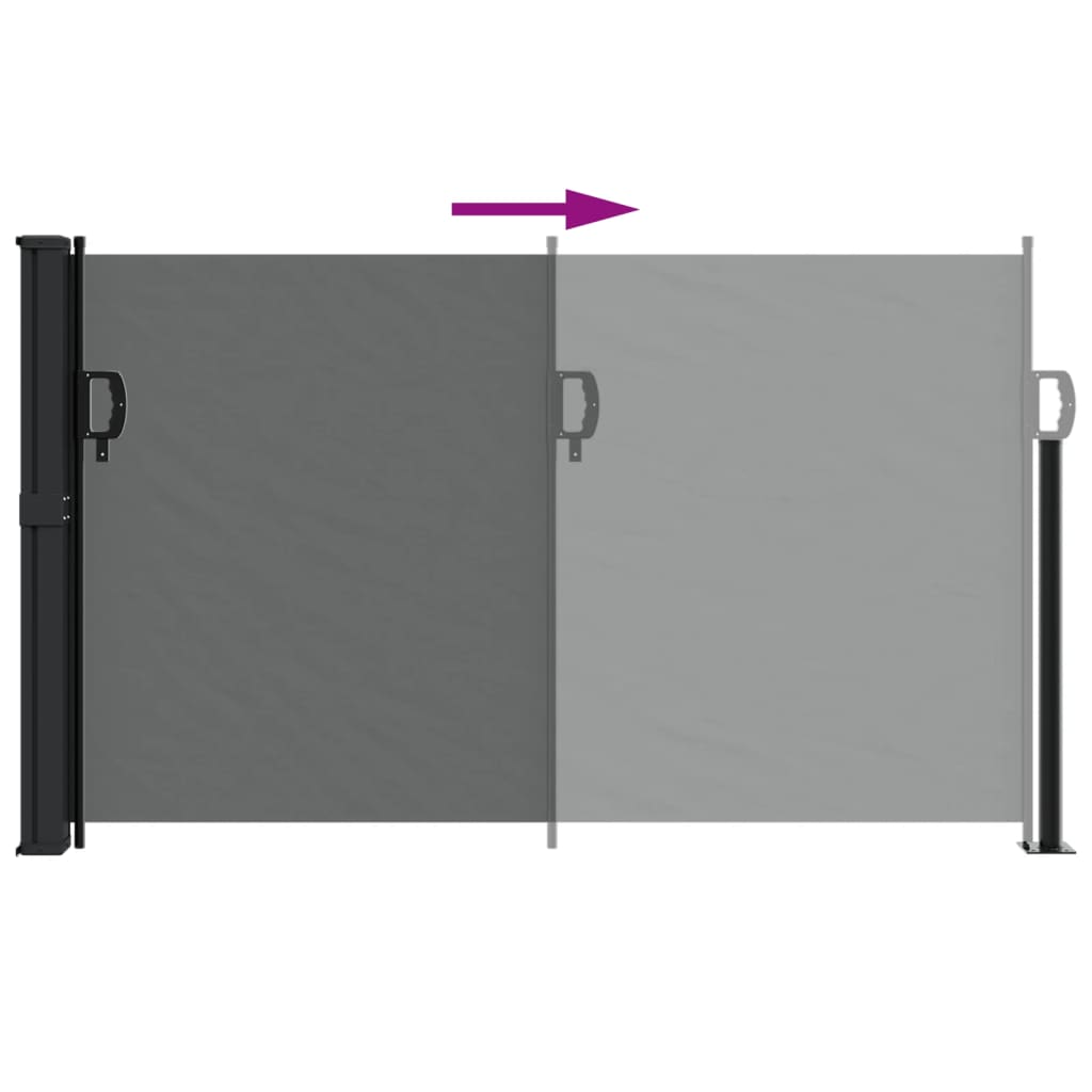 Retractable Side Awning Anthracite 120x500 cm