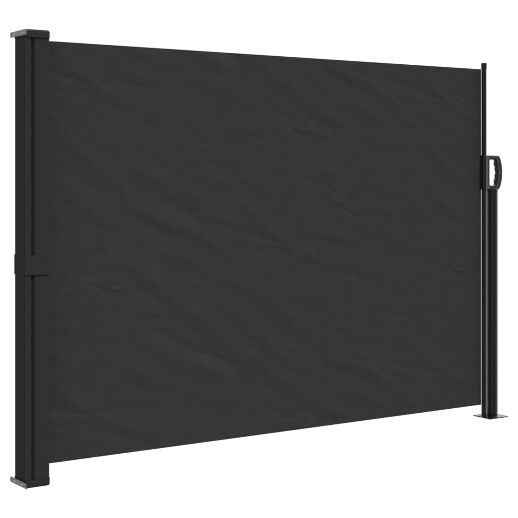 Retractable Side Awning Black 140x500 cm