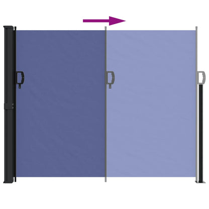 Retractable Side Awning Blue 160x500 cm