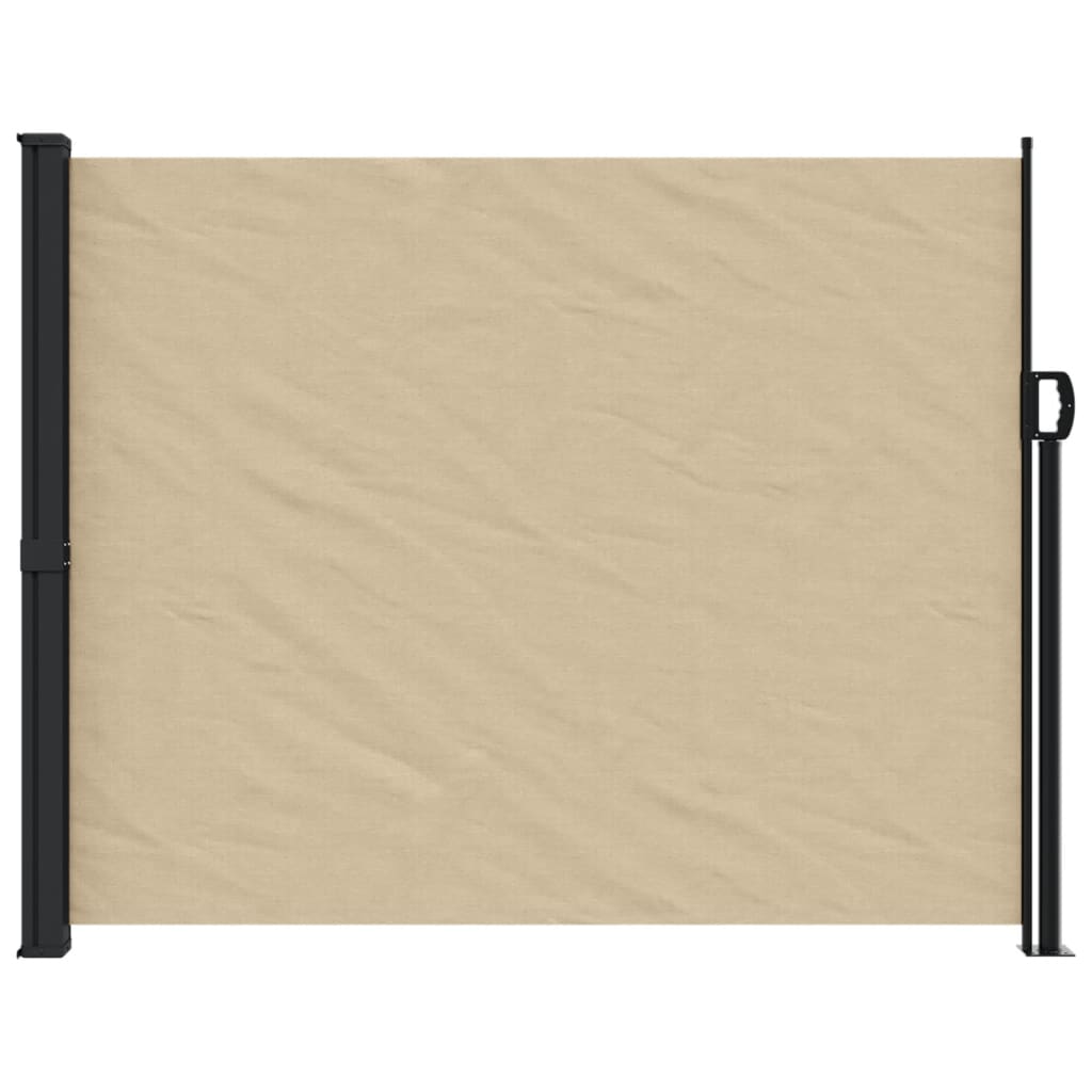 Retractable Side Awning Beige 160x500 cm