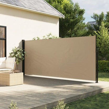 Retractable Side Awning Beige 160x500 cm