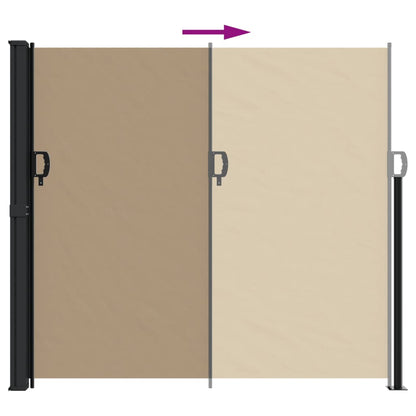 Retractable Side Awning Taupe 180x500 cm