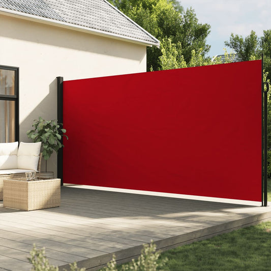 Retractable Side Awning Red 220x500 cm