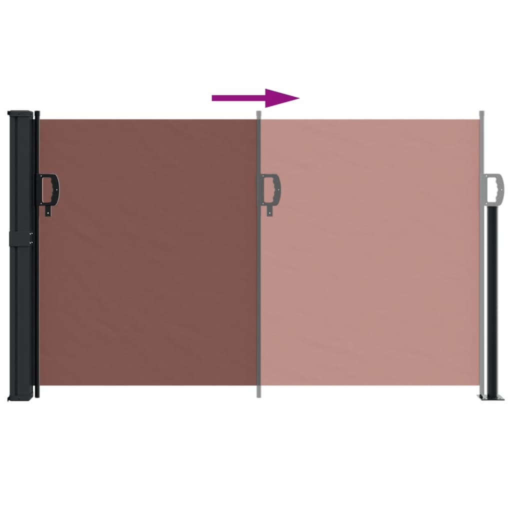 Retractable Side Awning Brown 120x600 cm