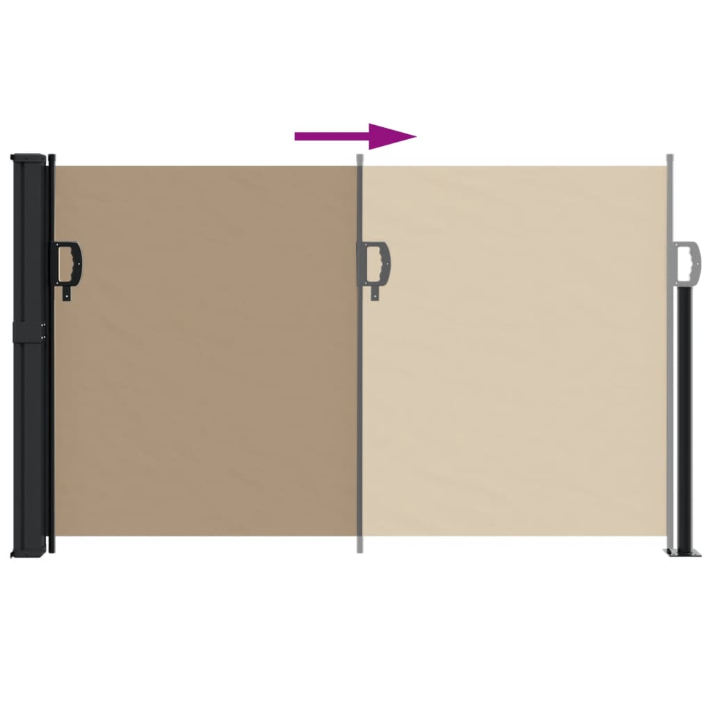 Retractable Side Awning Taupe 120x600 cm