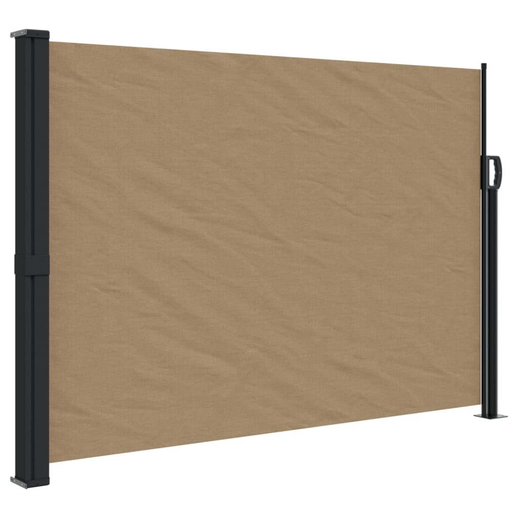 Retractable Side Awning Taupe 140x600 cm