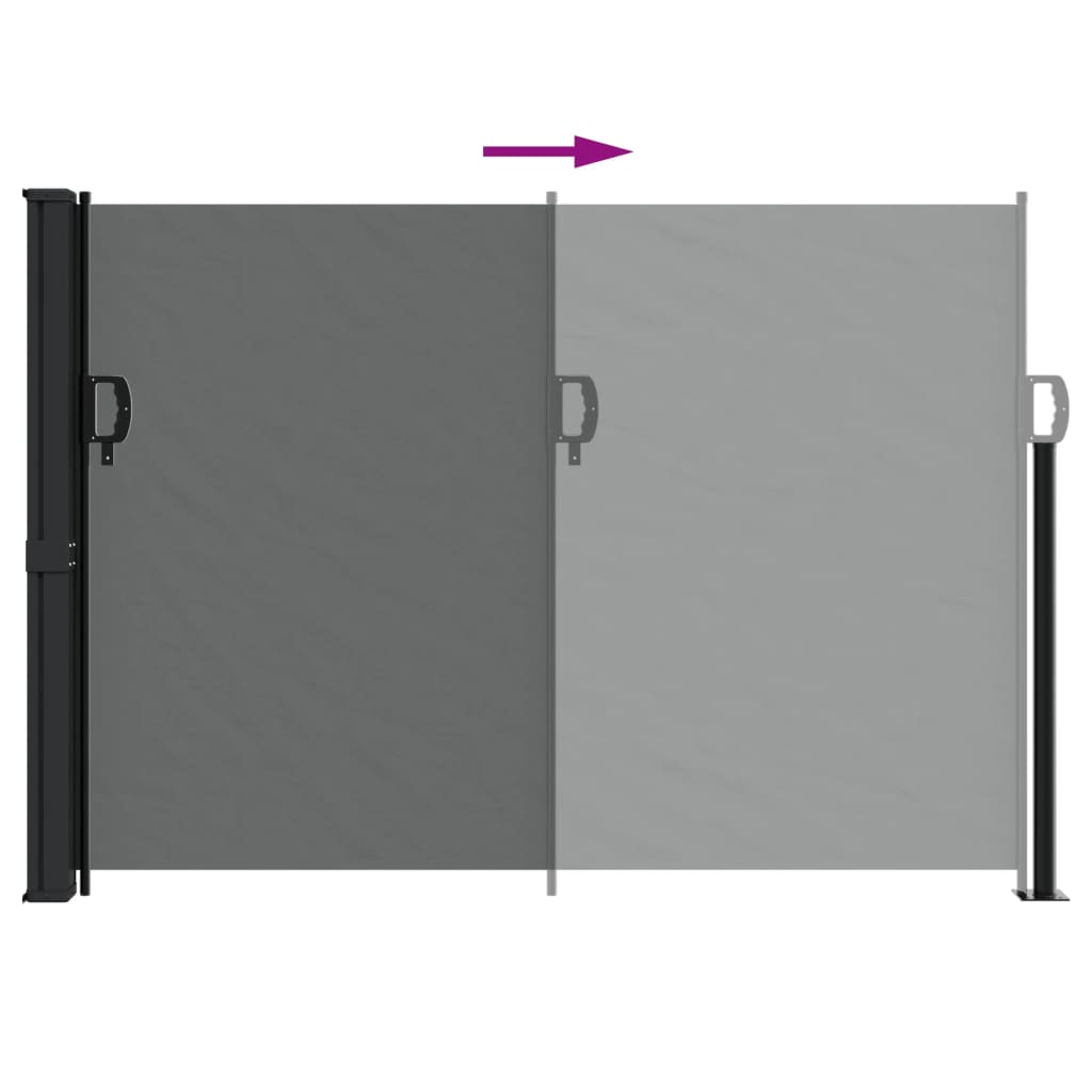 Retractable Side Awning Anthracite 140x600 cm