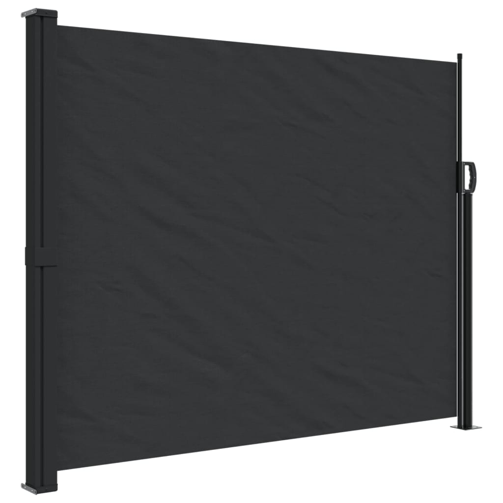 Retractable Side Awning Black 160x600 cm