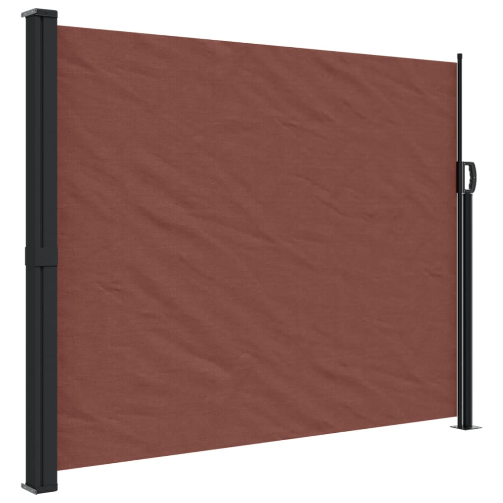 Retractable Side Awning Brown 160x600 cm