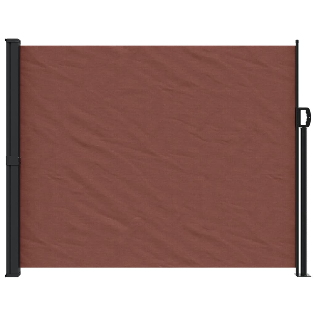 Retractable Side Awning Brown 160x600 cm