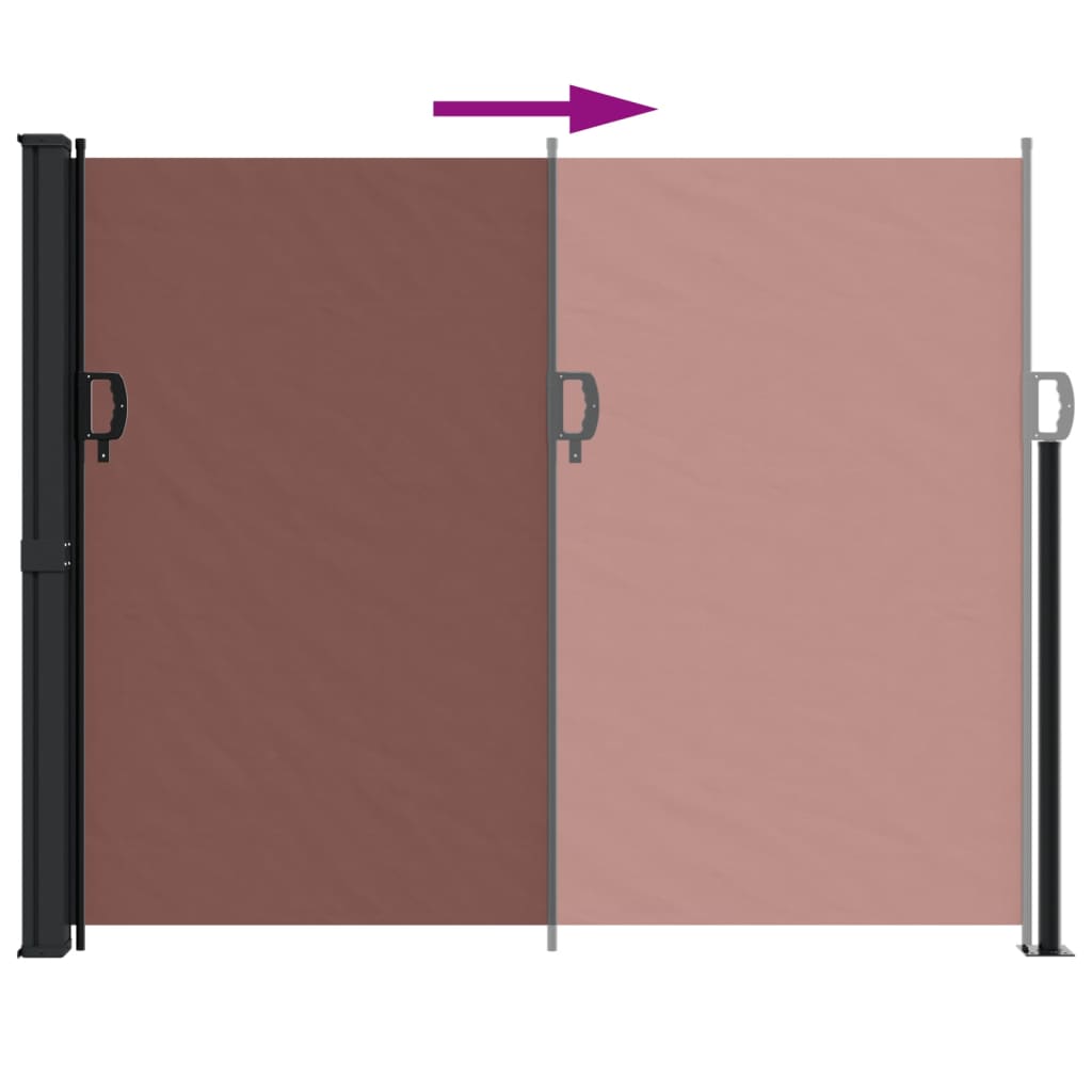 Retractable Side Awning Brown 160x600 cm