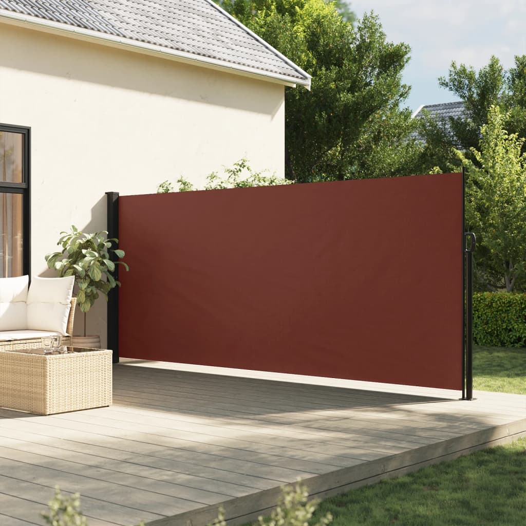 Retractable Side Awning Brown 160x600 cm