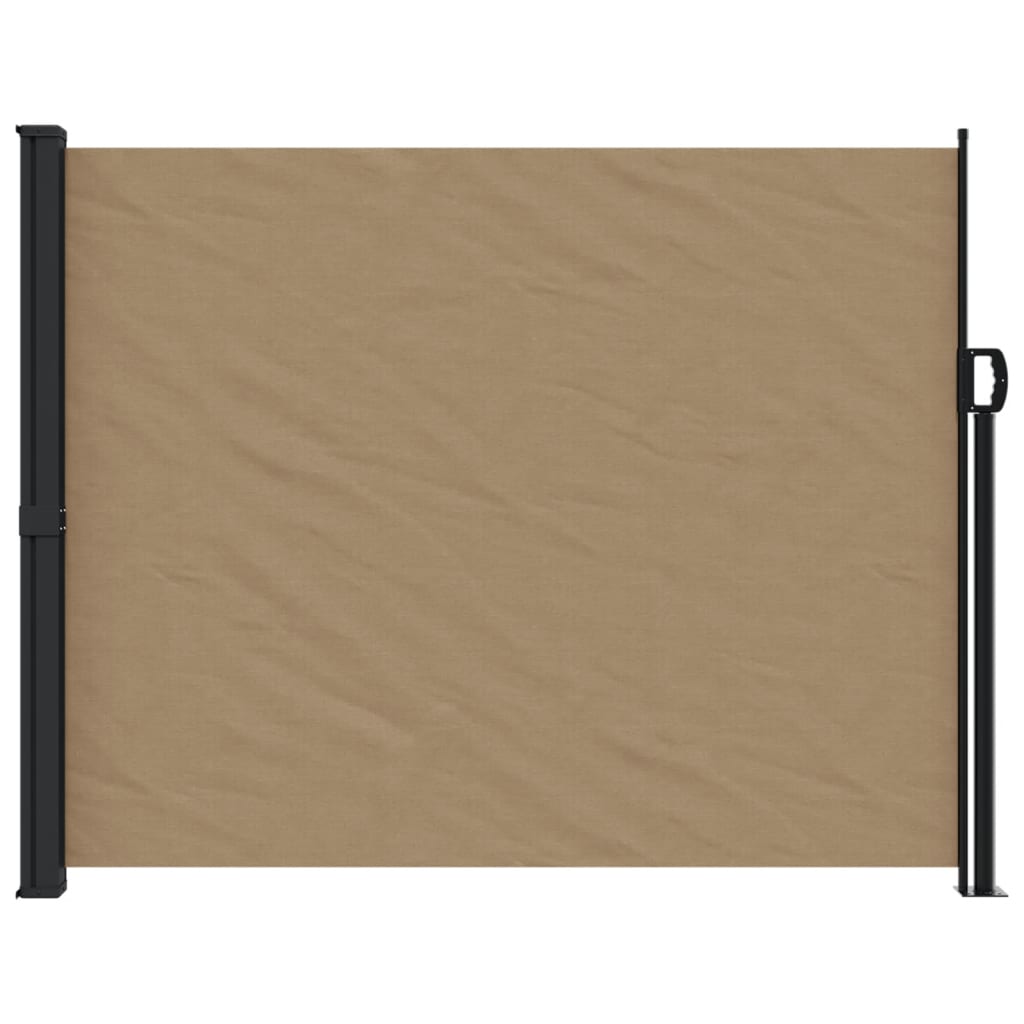 Retractable Side Awning Taupe 160x600 cm