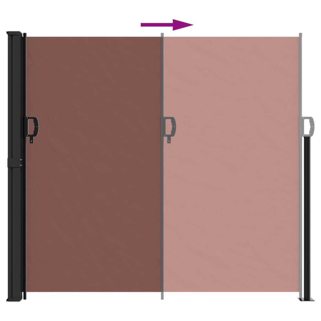 Retractable Side Awning Brown 180x600 cm