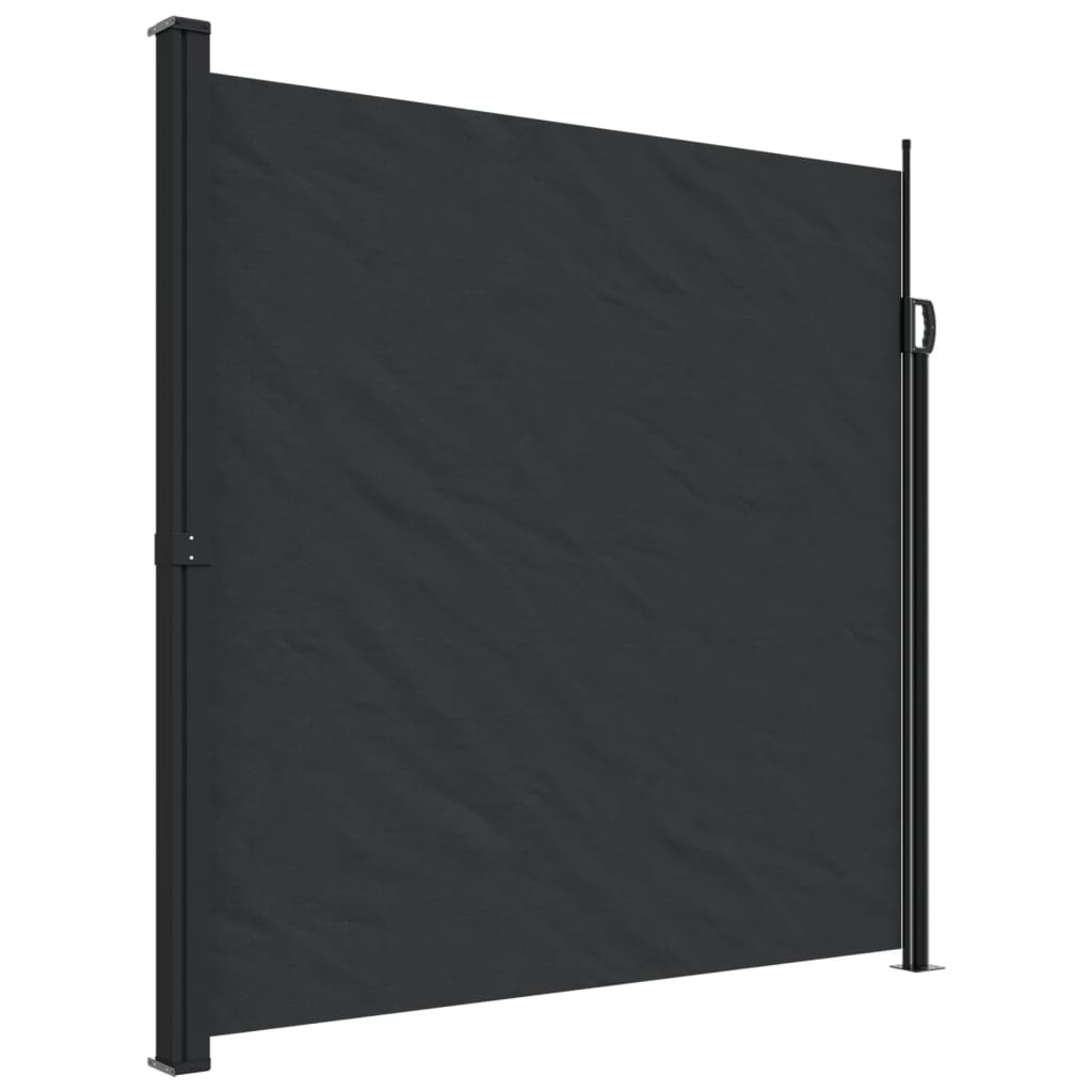 Retractable Side Awning Black 200x600 cm