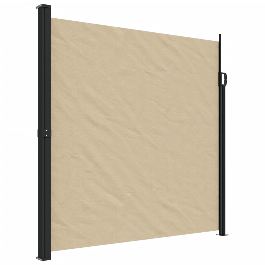 Retractable Side Awning Beige 200x600 cm