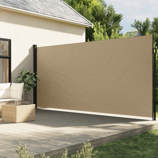 Retractable Side Awning Beige 200x600 cm