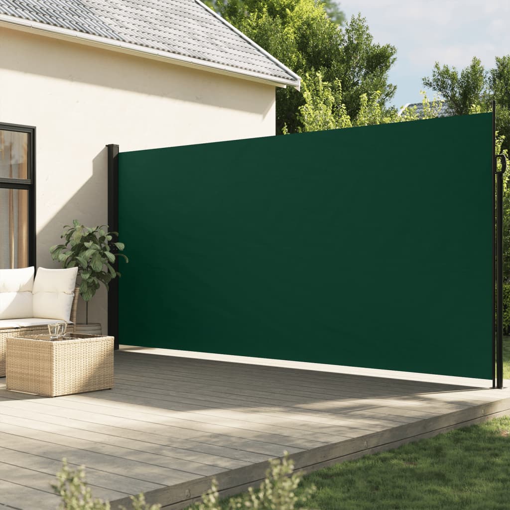 Retractable Side Awning Dark Green 200x600 cm