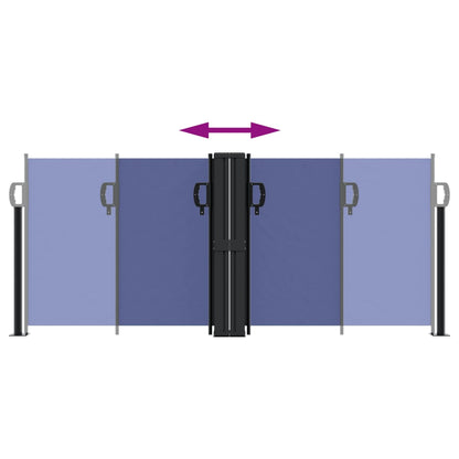 Retractable Side Awning Blue 100x600 cm