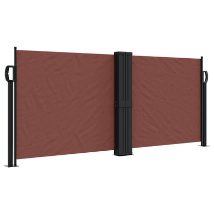 Retractable Side Awning Brown 100x600 cm