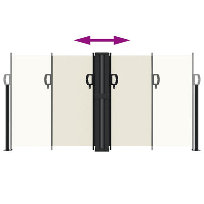 Retractable Side Awning Cream 120x600 cm