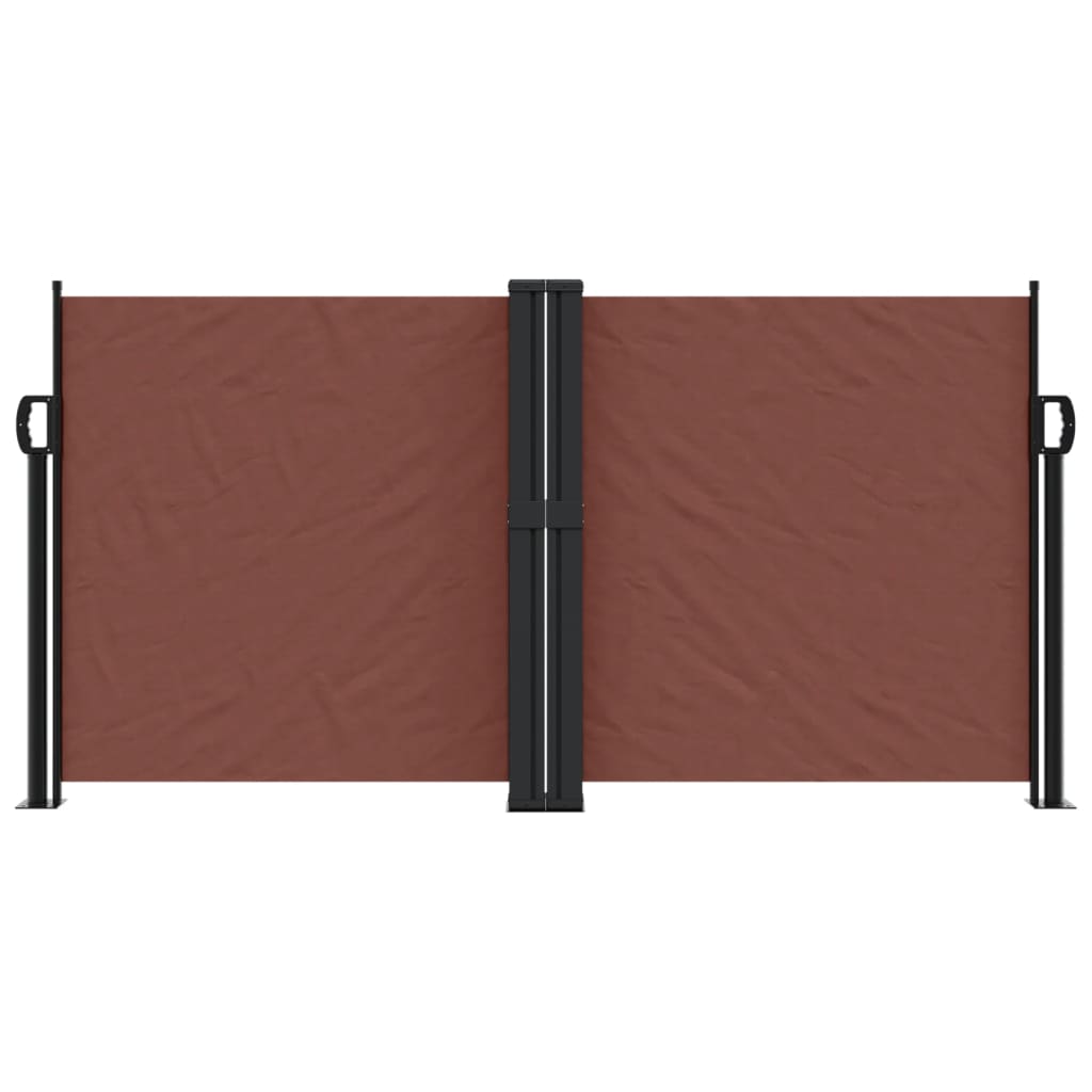 Retractable Side Awning Brown 120x600 cm